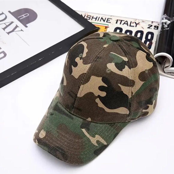 Camouflage Print Baseball Cap Hat - Picture 2 of 5